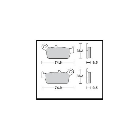 701CM44 - PASTIGLIE SINTERIZZATE POSTERIORE DESTRO CM44