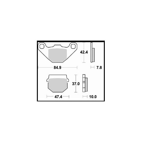 702SM1 - PASTIGLIE SEMI METALLICHE POSTERIORE DESTRO SM1