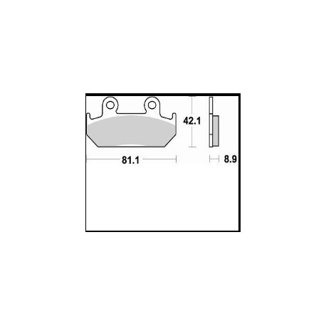 704SM1 - PASTIGLIE SEMI METALLICHE ANTERIORE DESTRO SM1