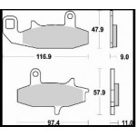 709SM1 - PASTIGLIE SEMI METALLICHE ANTERIORE SINISTRO SM1