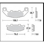 712SM1 - PASTIGLIE SEMI METALLICHE POSTERIORE SINISTRO SM1