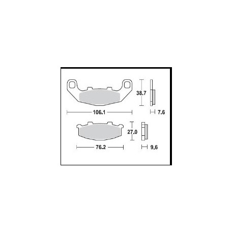 712SM1 - PASTIGLIE SEMI METALLICHE POSTERIORE SINISTRO SM1