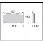 715SM1 - PASTIGLIE SEMI METALLICHE ANTERIORE SINISTRO SM1