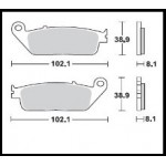 716SM1 - PASTIGLIE SEMI METALLICHE ANTERIORE SINISTRO SM1