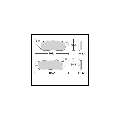 716SM1 - PASTIGLIE SEMI METALLICHE ANTERIORE SINISTRO SM1