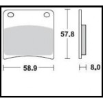 717SM1 - PASTIGLIE SEMI METALLICHE ANTERIORE SINISTRO SM1