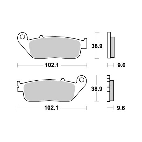 720CM56 - PASTIGLIE SINTERIZZATE POSTERIORE DESTRO CM56