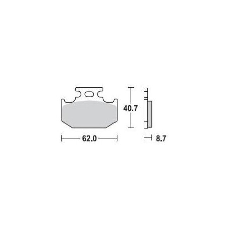 722SM1 - PASTIGLIE SEMI METALLICHE POSTERIORE DESTRO SM1