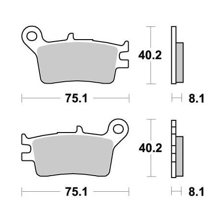 723SM1 - PASTIGLIE SEMI METALLICHE POSTERIORE DESTRO SM1