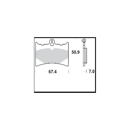 726SM1 - PASTIGLIE SEMI METALLICHE ANTERIORE DESTRO SM1