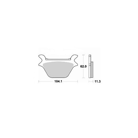 734SM1 - PASTIGLIE SEMI METALLICHE POSTERIORE SINISTRO SM1