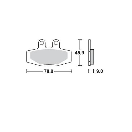 736SM1 - PASTIGLIE SEMI METALLICHE ANTERIORE SINISTRO SM1