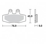 736SM1 - PASTIGLIE SEMI METALLICHE POSTERIORE SINISTRO SM1