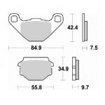 743SM1 - PASTIGLIE SEMI METALLICHE POSTERIORE DESTRO SM1