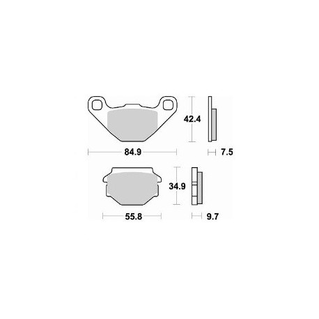 743SM1 - PASTIGLIE SEMI METALLICHE POSTERIORE DESTRO SM1