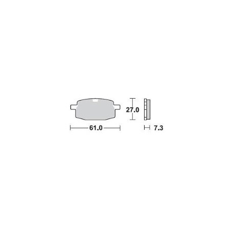 744SM1 - PASTIGLIE SEMI METALLICHE ANTERIORE SINISTRO SM1