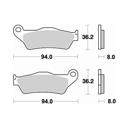 746CM44 - PASTIGLIE SINTERIZZATE ANTERIORE SINISTRO CM44