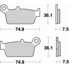 755SM1 - PASTIGLIE SEMI METALLICHE ANTERIORE SINISTRO SM1