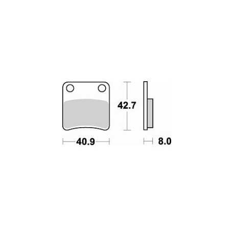 757SM1 - PASTIGLIE SEMI METALLICHE ANTERIORE SINISTRO SM1