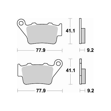 773CM44 - PASTIGLIE SINTERIZZATE POSTERIORE DESTRO CM44