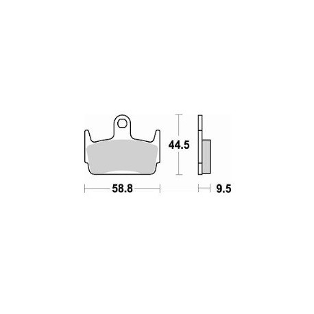 774SM1 - PASTIGLIE SEMI METALLICHE POSTERIORE DESTRO SM1