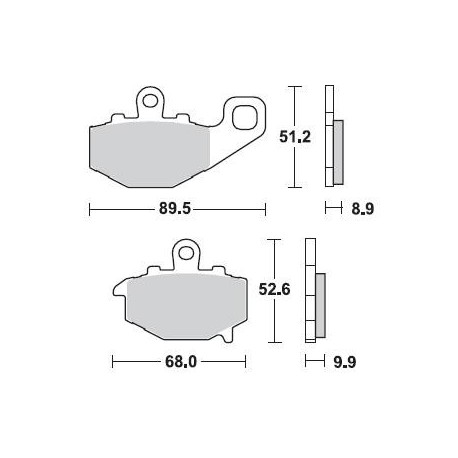 775CM56 - PASTIGLIE SINTERIZZATE POSTERIORE DESTRO CM56