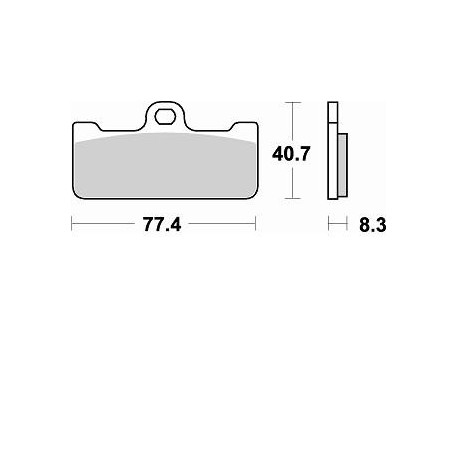 776CM66 - PASTIGLIE SEMI METALLICHE ANTERIORE DESTRO CM66