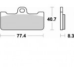 776CM66 - PASTIGLIE SEMI METALLICHE ANTERIORE SINISTRO CM66