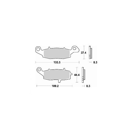 782SM1 - PASTIGLIE SEMI METALLICHE ANTERIORE SINISTRO SM1