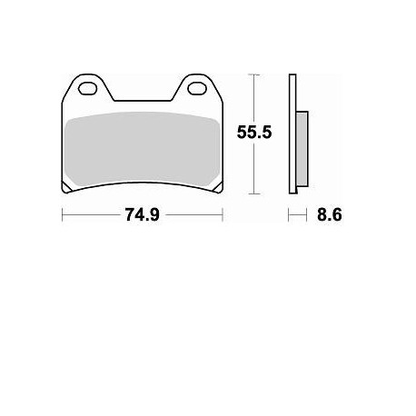 784CM66 - PASTIGLIE SEMI METALLICHE ANTERIORE SINISTRO CM66