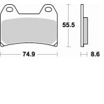 784CM66 - PASTIGLIE SEMI METALLICHE POSTERIORE DESTRO CM66