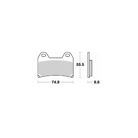 784SM1 - PASTIGLIE SEMI METALLICHE ANTERIORE SINISTRO SM1