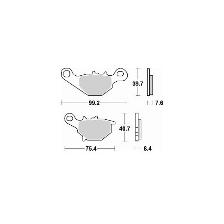 785SM1 - PASTIGLIE SEMI METALLICHE ANTERIORE SINISTRO SM1