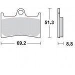 786CM66 - PASTIGLIE SEMI METALLICHE ANTERIORE SINISTRO CM66