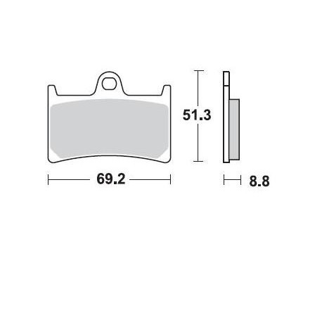 786CM66 - PASTIGLIE SEMI METALLICHE ANTERIORE SINISTRO CM66