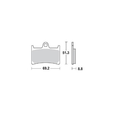 786SM1 - PASTIGLIE SEMI METALLICHE ANTERIORE SINISTRO SM1