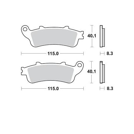 813CM66 - PASTIGLIE SEMI METALLICHE ANTERIORE SINISTRO CM66