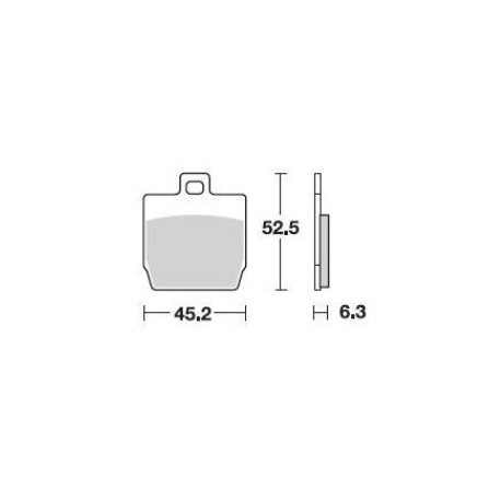 814SM1 - PASTIGLIE SEMI METALLICHE POSTERIORE SINISTRO SM1