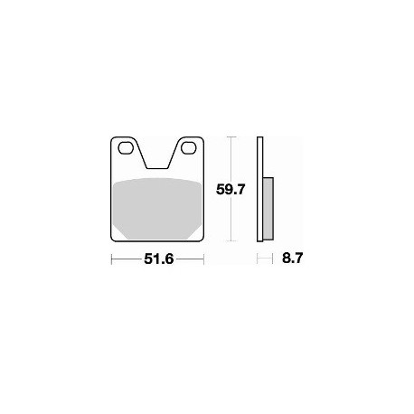 826SM1 - PASTIGLIE SEMI METALLICHE POSTERIORE DESTRO SM1