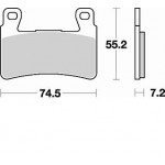 827CM66 - PASTIGLIE SEMI METALLICHE ANTERIORE SINISTRO CM66