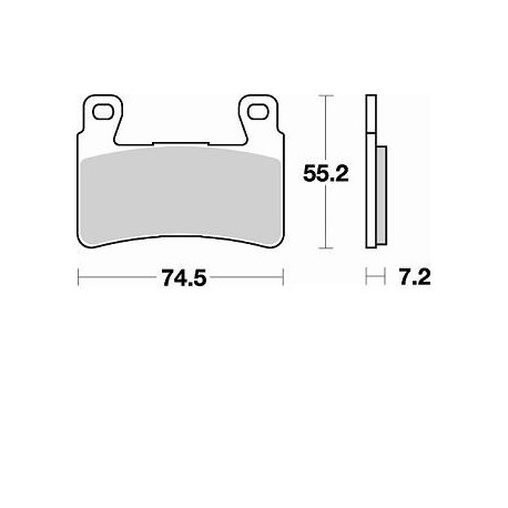 827CM66 - PASTIGLIE SEMI METALLICHE ANTERIORE SINISTRO CM66