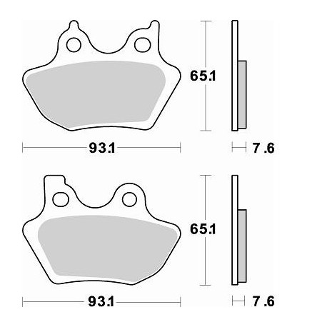 843SM1 - PASTIGLIE SEMI METALLICHE ANTERIORE SINISTRO SM1