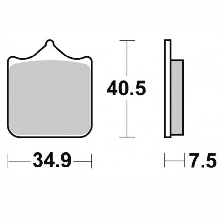 870CM66 - PASTIGLIE SEMI METALLICHE ANTERIORE DESTRO CM66