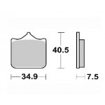 870SM1 - PASTIGLIE SEMI METALLICHE ANTERIORE SINISTRO SM1