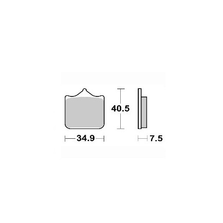 870SM1 - PASTIGLIE SEMI METALLICHE ANTERIORE SINISTRO SM1