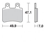 878SM1 - PASTIGLIE SEMI METALLICHE POSTERIORE DESTRO SM1