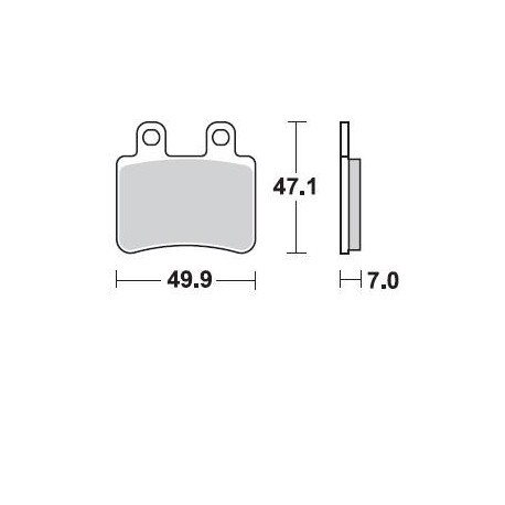 878SM1 - PASTIGLIE SEMI METALLICHE POSTERIORE DESTRO SM1