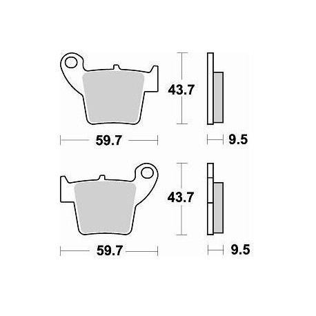 886CM44 - PASTIGLIE SINTERIZZATE POSTERIORE SINISTRO CM44