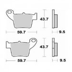 886SM1 - PASTIGLIE SEMI METALLICHE POSTERIORE DESTRO SM1