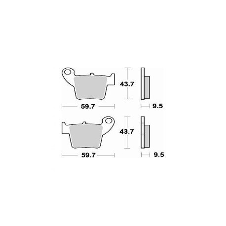 886SM1 - PASTIGLIE SEMI METALLICHE POSTERIORE DESTRO SM1